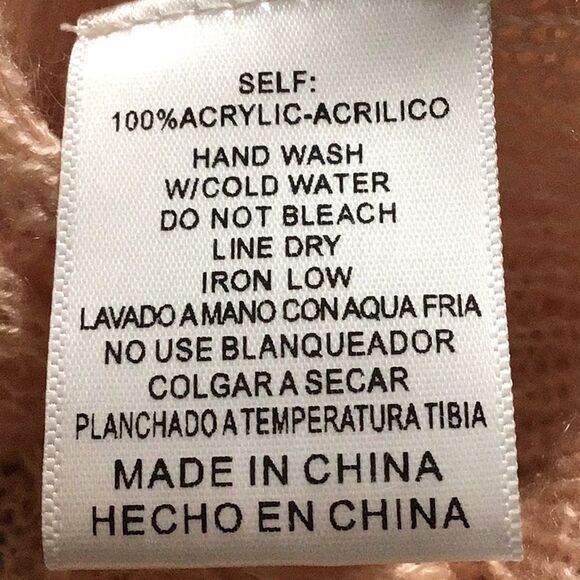 Listicle Pale Pink Ruffle Yoke Feminine Romantic Open Knit Pullover Sweater NEW - Picture 16 of 16